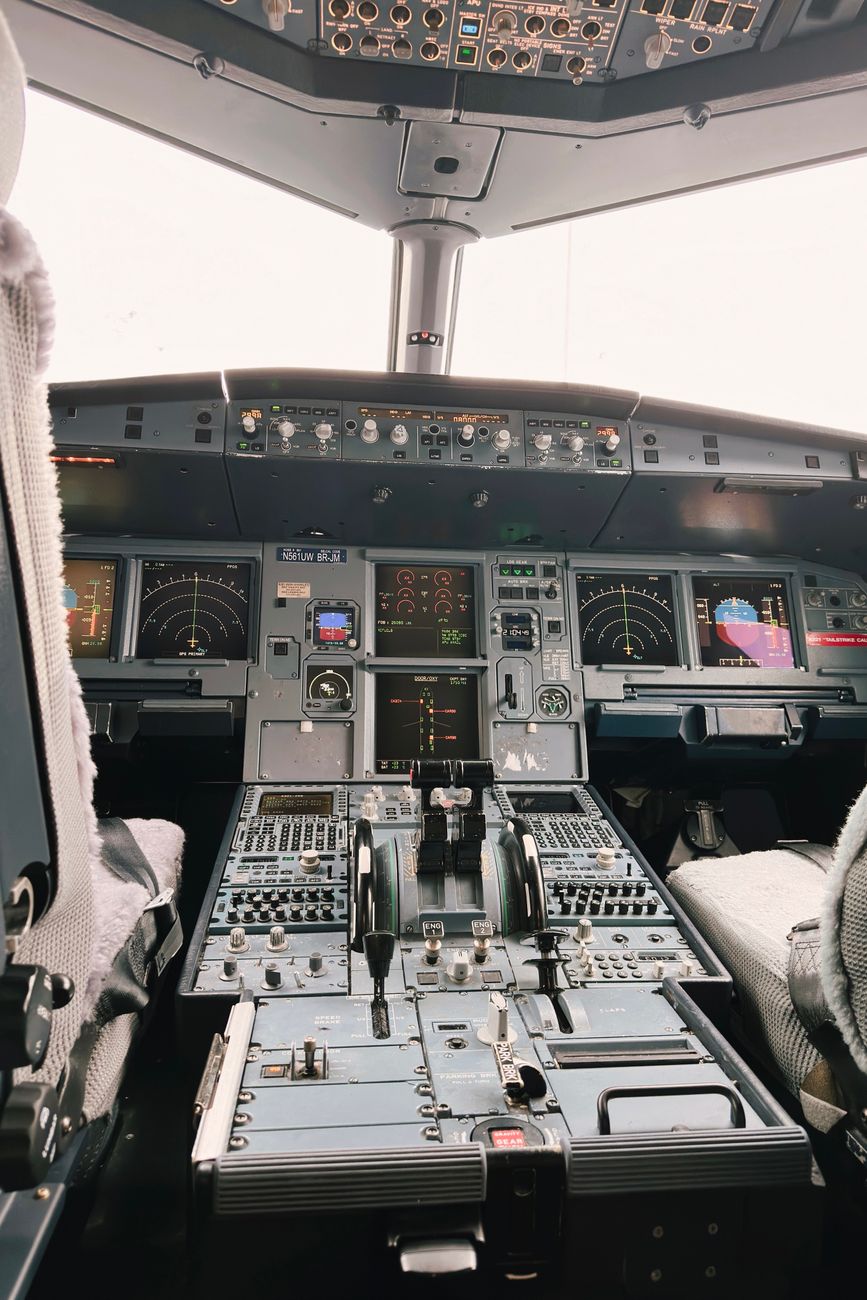 cockpit of a modern aircraft
